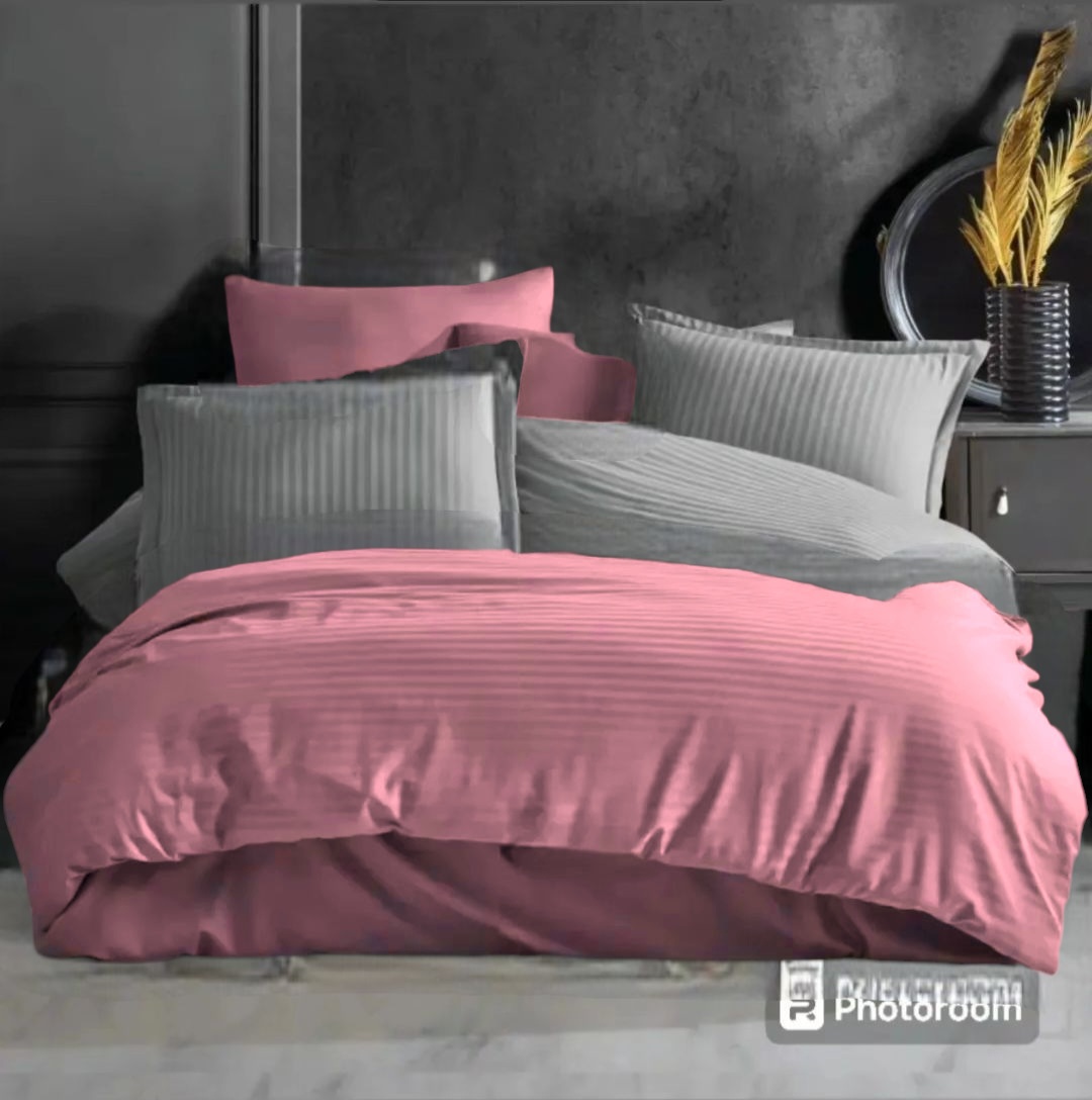 روتختی دونفره هتلی دورو طوسی گلبهی